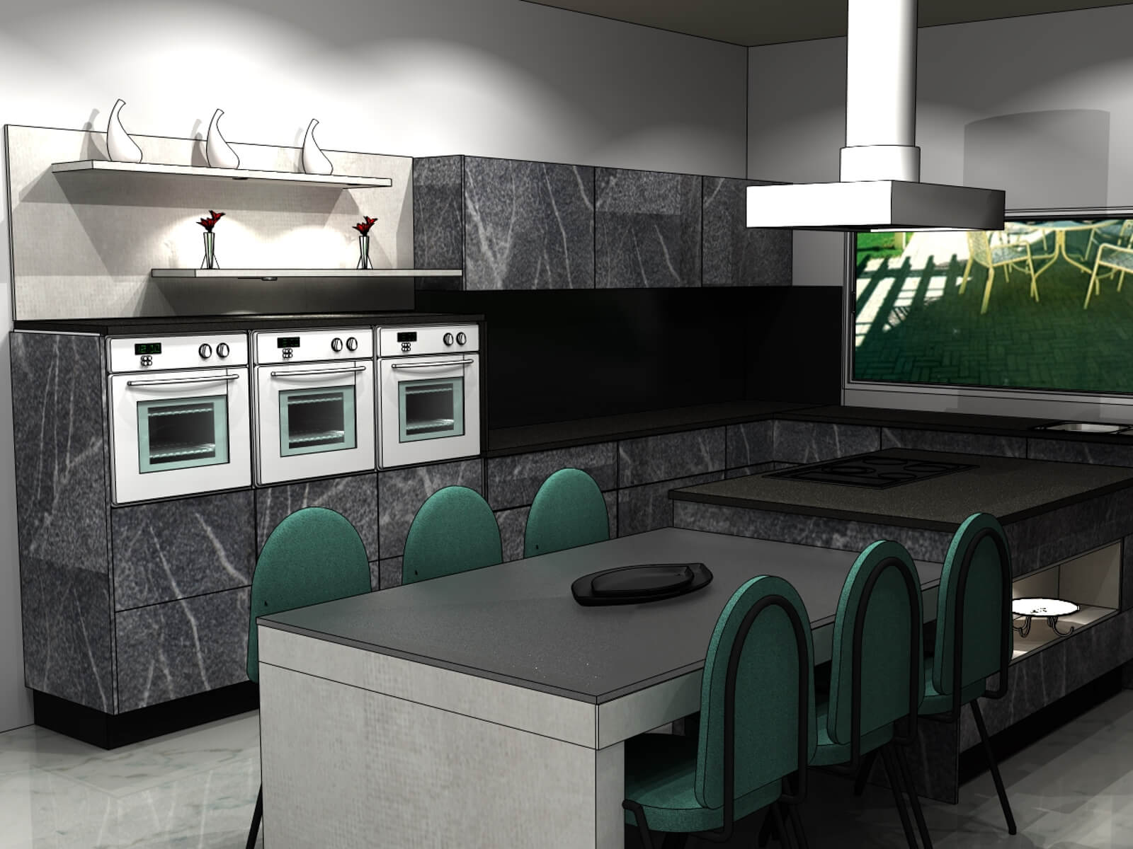 cuisine hpl cuma dark 3d